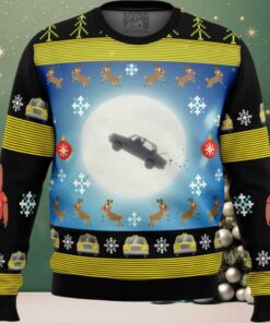 Full Moon Odd Taxi Ugly Christmas Sweater