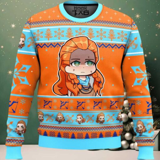 Genshin Impact Aloy Ugly Christmas Sweater
