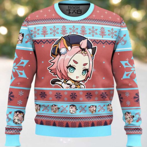 Genshin Impact Diona Ugly Christmas Sweater