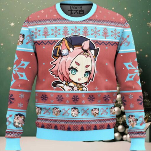 Genshin Impact Diona Ugly Christmas Sweater