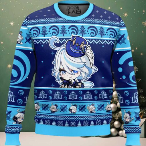 Genshin Impact Furina Ugly Christmas Sweater