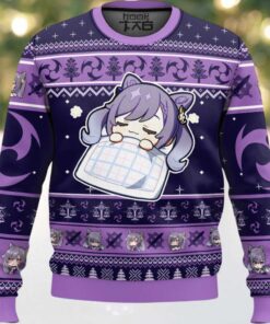 Genshin Impact Keqing Ugly Christmas Sweater