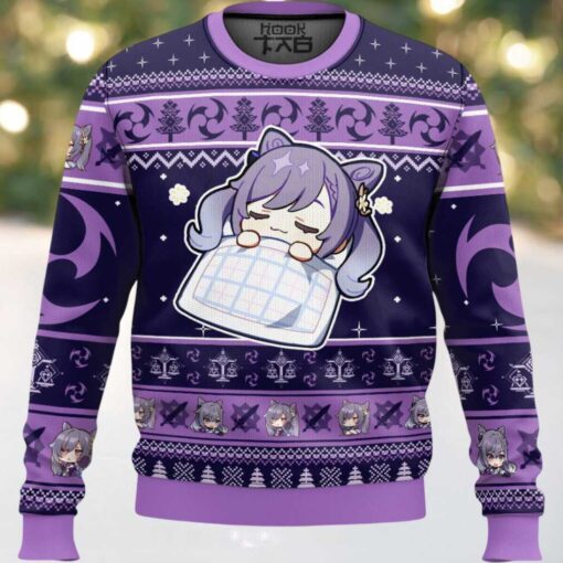 Genshin Impact Keqing Ugly Christmas Sweater