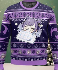 Genshin Impact Keqing Ugly Christmas Sweater