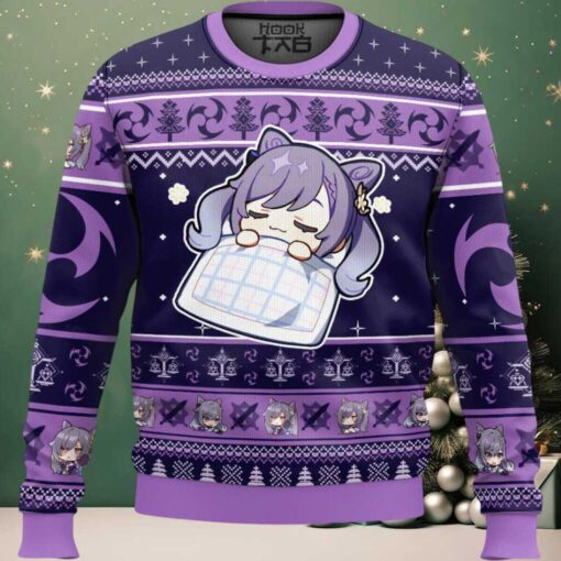 Genshin Impact Keqing Ugly Christmas Sweater