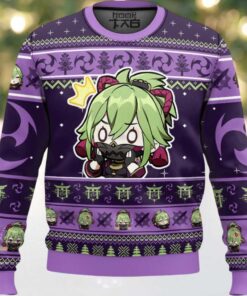 Genshin Impact Kuki Shinobu Ugly Christmas Sweater