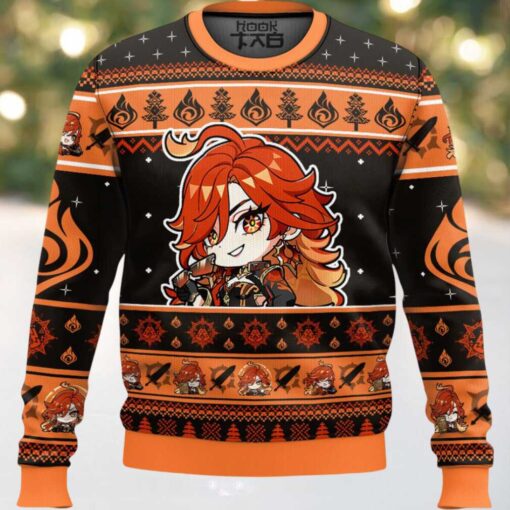 Genshin Impact Mavuika Ugly Christmas Sweater