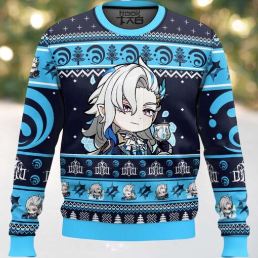 Genshin Impact Neuvillette Ugly Christmas Sweater