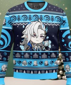 Genshin Impact Neuvillette Ugly Christmas Sweater