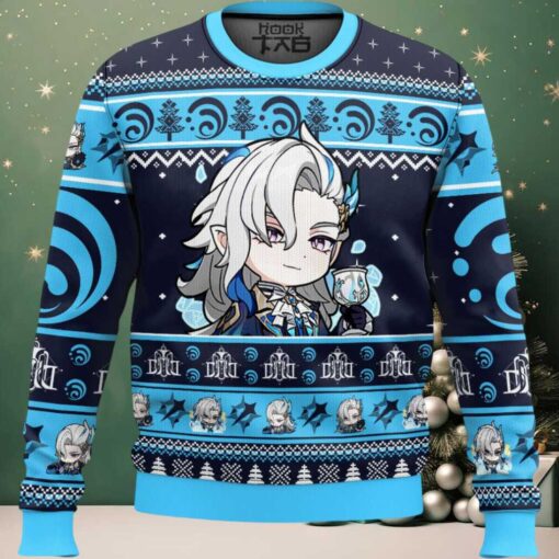 Genshin Impact Neuvillette Ugly Christmas Sweater