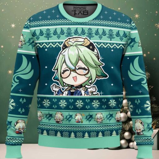 Genshin Impact Sucrose Ugly Christmas Sweater