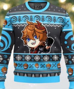 Genshin Impact Tartaglia Ugly Christmas Sweater