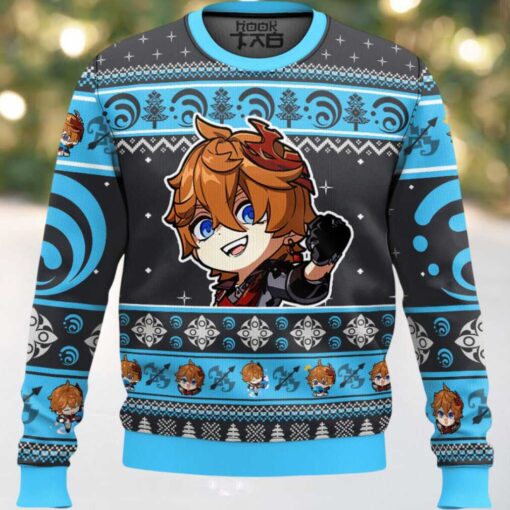 Genshin Impact Tartaglia Ugly Christmas Sweater