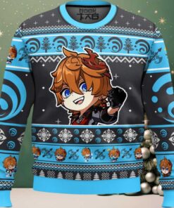 Genshin Impact Tartaglia Ugly Christmas Sweater