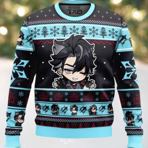 Genshin Impact Wriothesley Ugly Christmas Sweater
