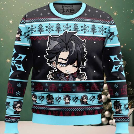 Genshin Impact Wriothesley Ugly Christmas Sweater