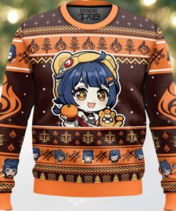 Genshin Impact Xiangling Ugly Christmas Sweater