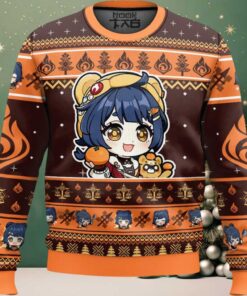 Genshin Impact Xiangling Ugly Christmas Sweater