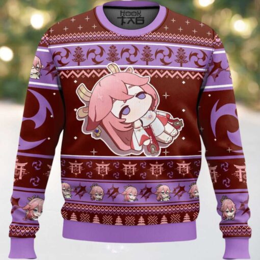 Genshin Impact Yae Miko Ugly Christmas Sweater
