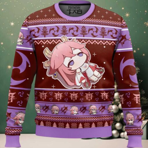 Genshin Impact Yae Miko Ugly Christmas Sweater