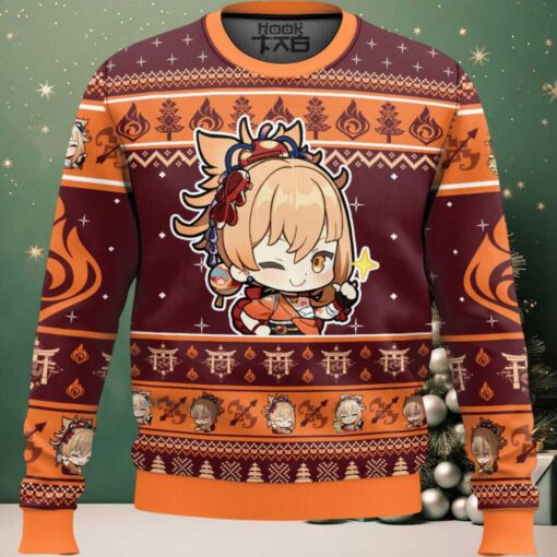 Genshin Impact Yoimiya Ugly Christmas Sweater