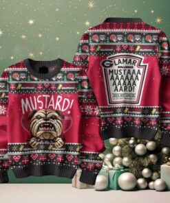Georgia Bulldogs Mustard Kendrick Lamar Christmas Ugly Sweater
