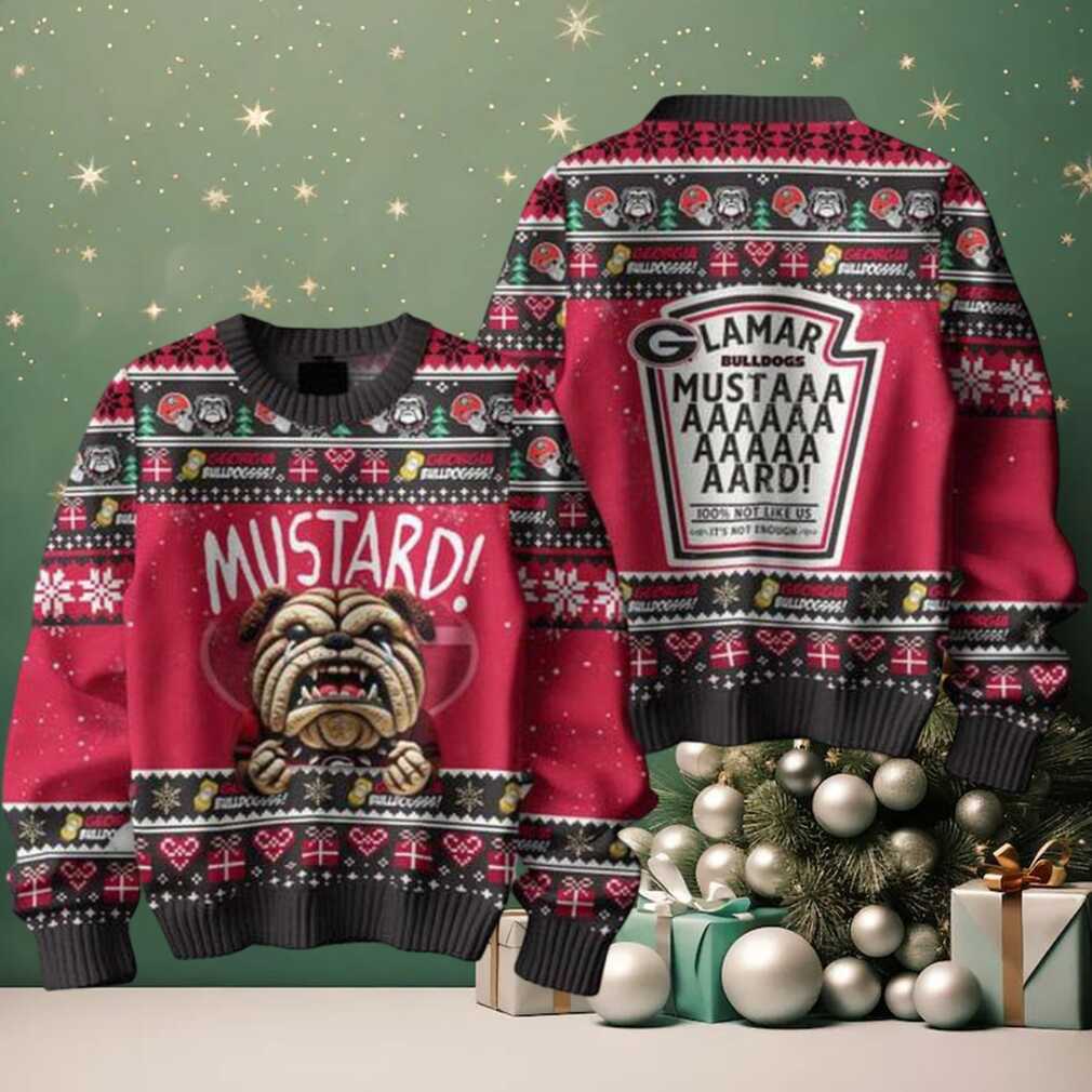 Georgia Bulldogs Mustard Kendrick Lamar Christmas Ugly Sweater Georgia Bulldogs Mustard Kendrick Lamar Christmas Ugly Sweater
