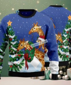 Giraffe Family Ugly Christmas Sweater
