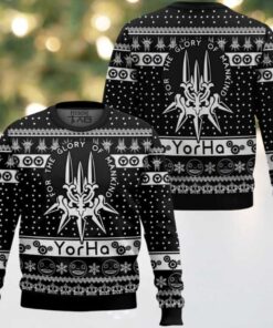 Glory to Mankind Yorha Nier Automata Ugly Christmas Sweater Glory to Mankind Yorha Nier Automata Ugly Christmas Sweater