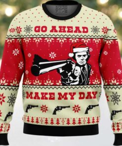 Go Ahead Make My Day Dirty Harry Ugly Christmas Sweater
