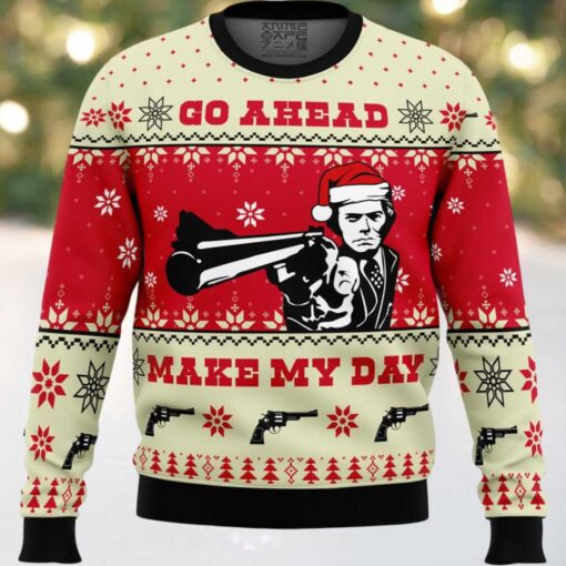 Go Ahead Make My Day Dirty Harry Ugly Christmas Sweater