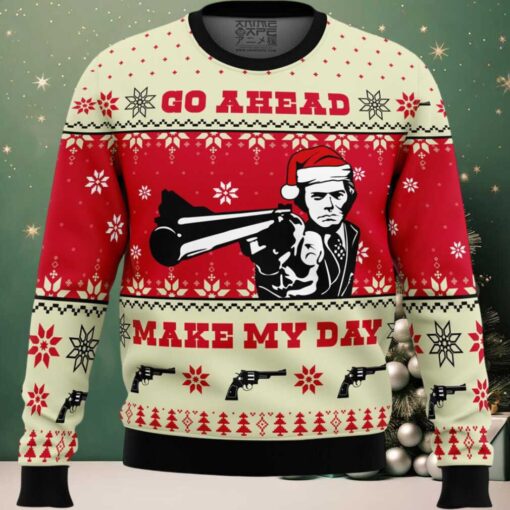 Go Ahead Make My Day Dirty Harry Ugly Christmas Sweater