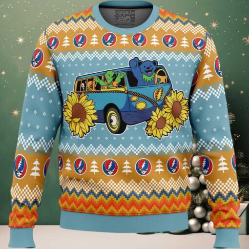 Grateful Dead Bus Grateful Dead Ugly Christmas Sweater