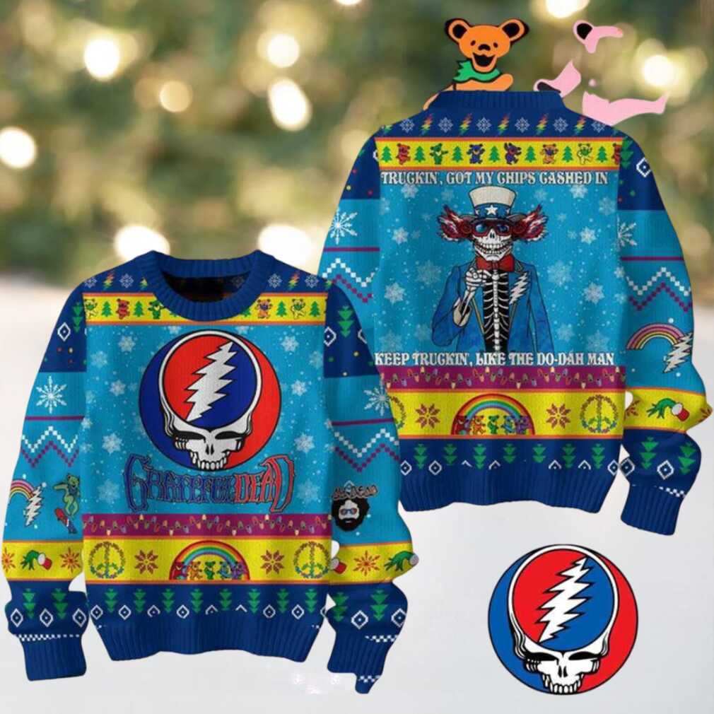 Grateful Dead Keep On Truckin Christmas Ugly Sweater Grateful Dead Keep On Truckin Christmas Ugly Sweater