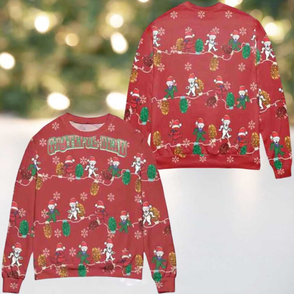 Grateful Dead Rock Band Christmas Pattern Ugly Christmas Sweater Grateful Dead Rock Band Christmas Pattern Ugly Christmas Sweater