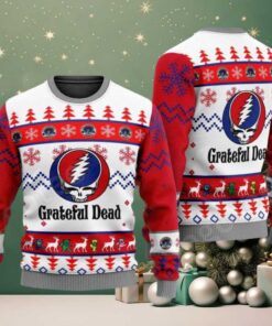Grateful Dead Symbol Rock Band Ugly Christmas Sweater