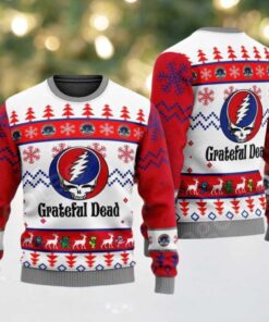 Grateful Dead Symbol Rock Band Ugly Christmas Sweater