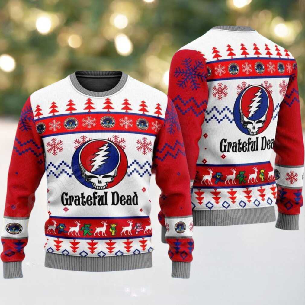 Grateful Dead Symbol Rock Band Ugly Christmas Sweater Grateful Dead Symbol Rock Band Ugly Christmas Sweater