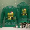 Black & Green Christmas Tree Pattern “Fireball Cinnamon Whisky Bottles” Ugly Holiday Sweater
