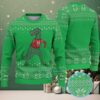 Black Ugly Christmas Sweater with White Snowflake Pattern Featuring Pink Flamingo and Gift Motif