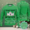 Maroon Ugly Christmas Sweater with White Snowflake and Tree Patterns Featuring Pokémon Pikachu in Santa Hat