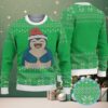Navy Blue Ugly Christmas Sweater with Green Geometric Pattern Featuring Chivas Club América Logo