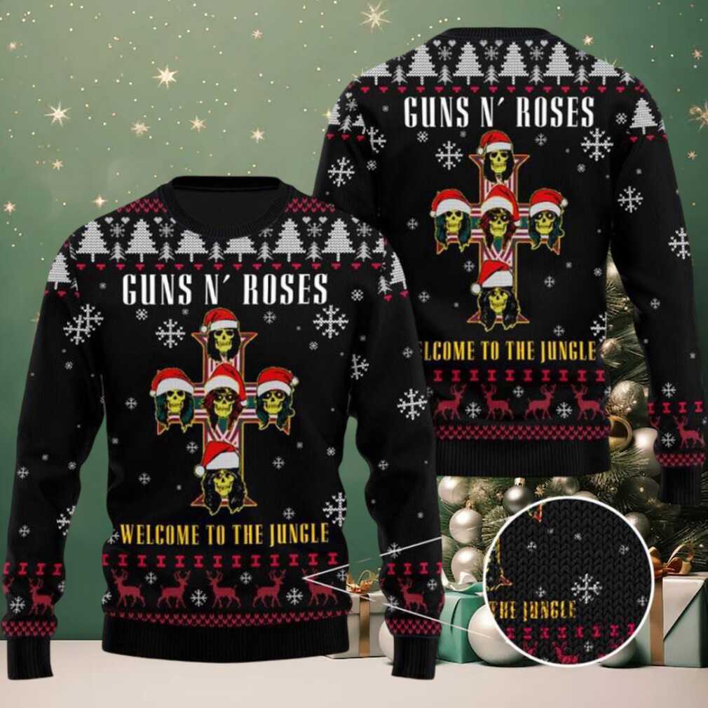Guns N’ Roses Welcome To The Jungle 2025 Ugly Christmas Sweater Guns N’ Roses Welcome To The Jungle 2025 Ugly Christmas Sweater