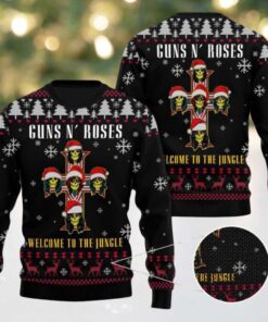 Guns N’ Roses Welcome To The Jungle 2025 Ugly Christmas Sweater