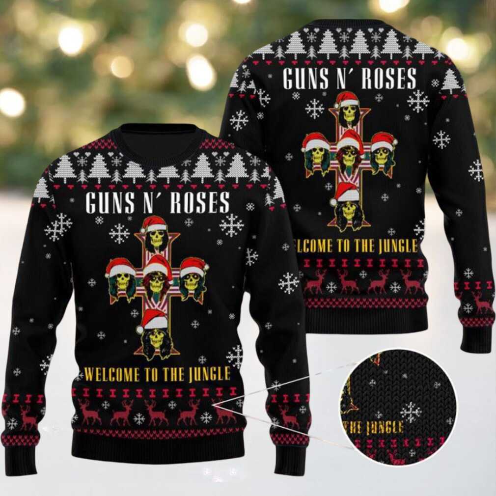 Guns N’ Roses Welcome To The Jungle 2025 Ugly Christmas Sweater Guns N’ Roses Welcome To The Jungle 2025 Ugly Christmas Sweater
