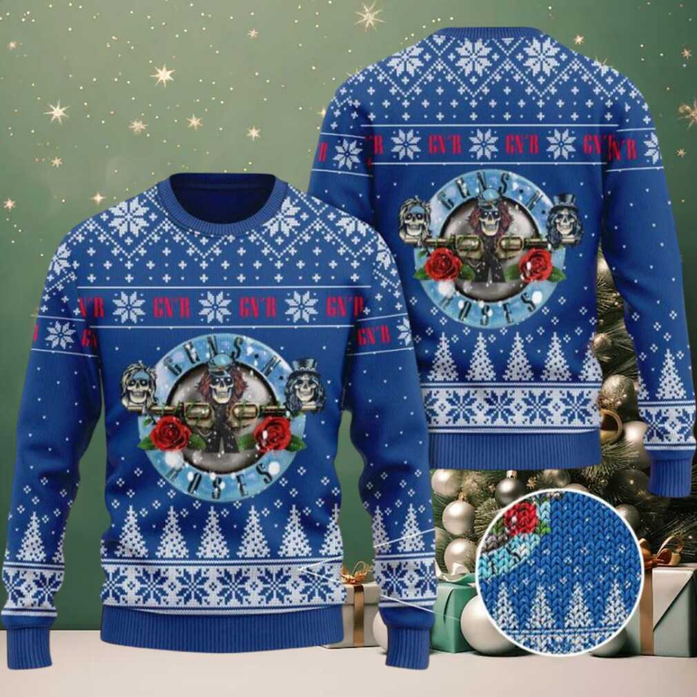 Guns N’ Roses Xmas Snow Ugly Christmas Sweater Guns N’ Roses Xmas Snow Ugly Christmas Sweater