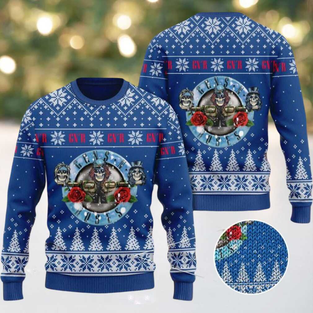 Guns N’ Roses Xmas Snow Ugly Christmas Sweater Guns N’ Roses Xmas Snow Ugly Christmas Sweater