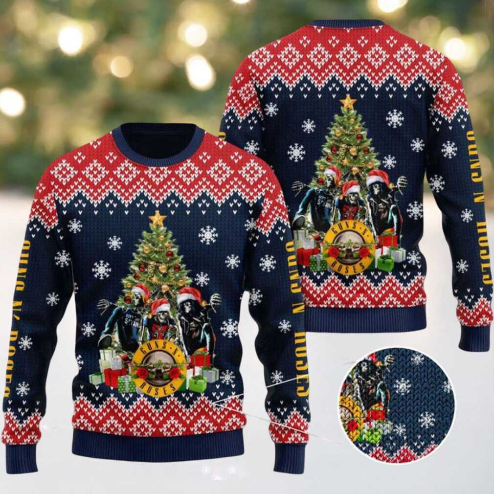 Guns N’ Roses Xmas Tree Ugly Christmas Sweater Guns N’ Roses Xmas Tree Ugly Christmas Sweater