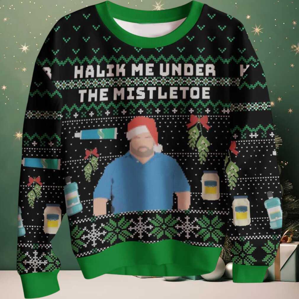 Halik Me Under The Mistletoe Ugly Christmas Sweater, hoodie, sweater, long sleeve and tank top Halik Me Under The Mistletoe Ugly Christmas Sweater
