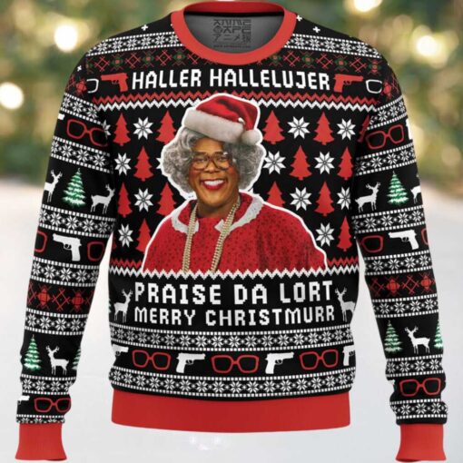 Haller Hallelujer Praise The Lort Merry Christmurr A Madea Christmas Ugly Christmas Sweater